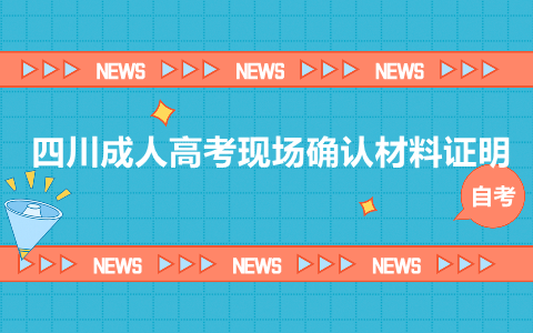 四川成人高考現(xiàn)場確認(rèn)