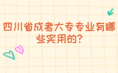 四川省成考大專專業有哪些實用的